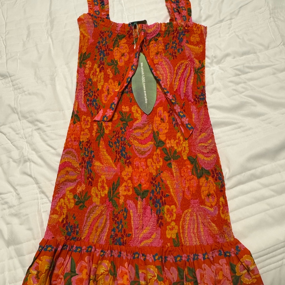 Red Spring Bananas Farm Rio Mini Dress - Red and Pink